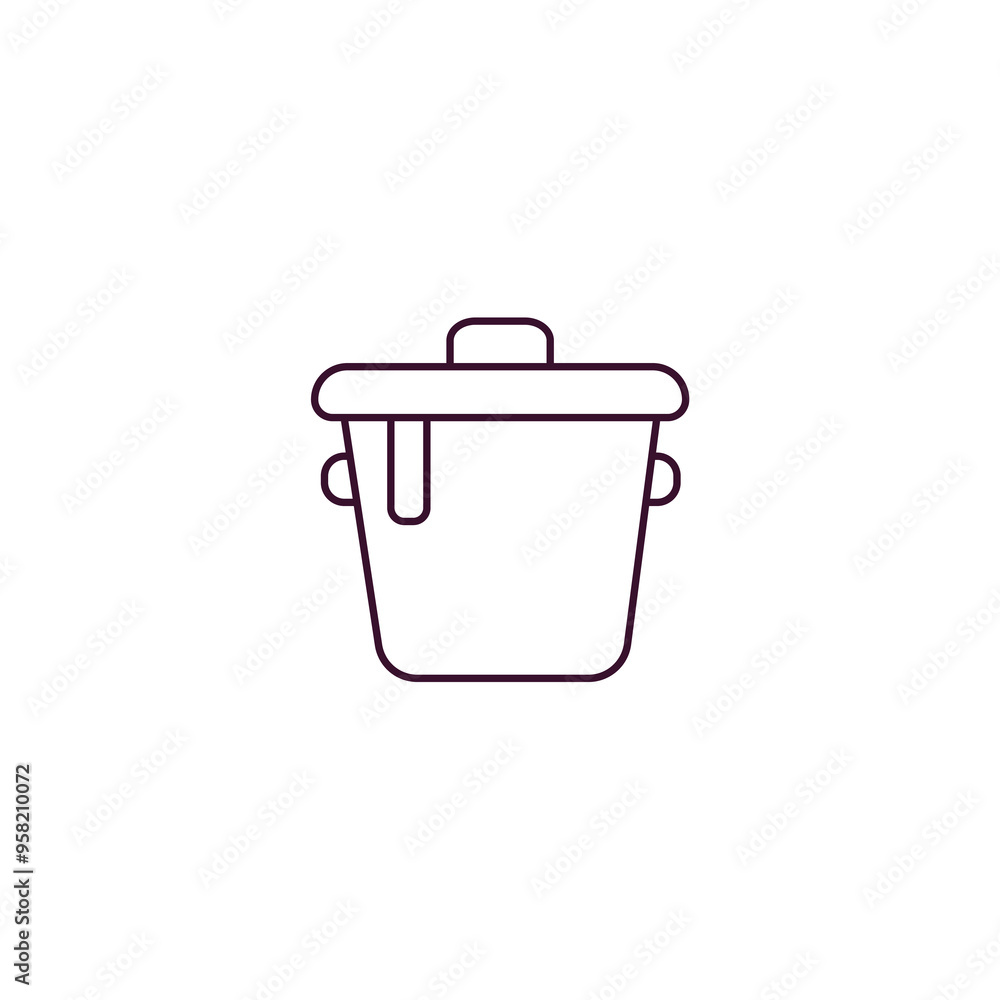 bistro pot outline icon. Linear vector from restaurant concept. Thin line bistro pot icon isolated on white background bistro pot outline icon. Linear vector from restaurant concept. Thin line bistro pot icon isolated on white background
