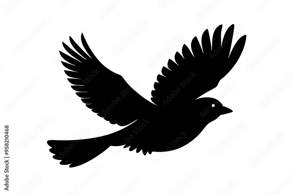 Fototapeta premium Flaying bird silhouette 