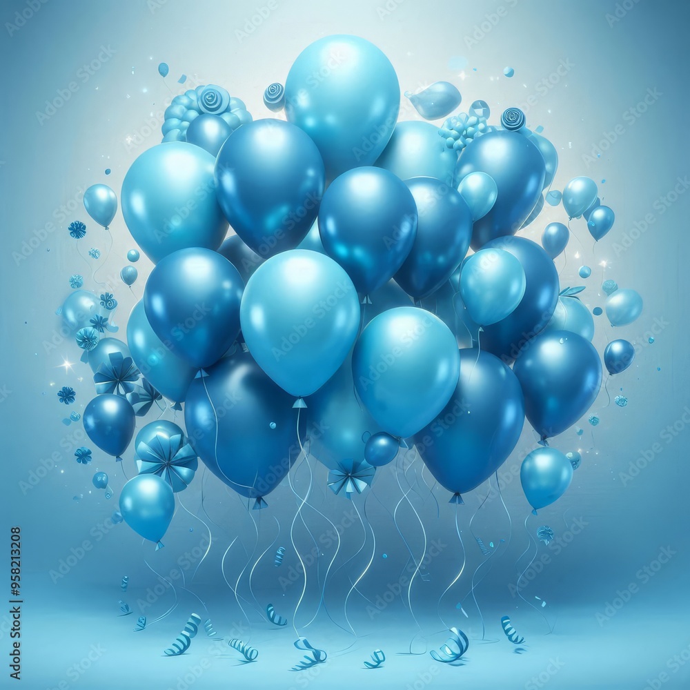 Blue balloons on a blue background with a subtle vignette.
Blue balloons on a blue background with a subtle vignette.