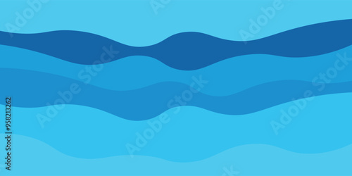 Abstract blue wave background. dynamic shape composition, subtle color gradations, suitable for your design templates such as poster