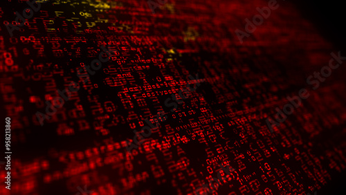 Obraz na plátně China digital technology flag