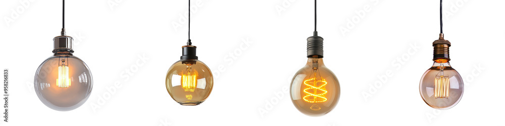 Obraz premium Isolated Mini Pendant Light with transparency