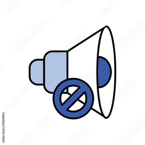silent color line icon with white background vector stock illustration