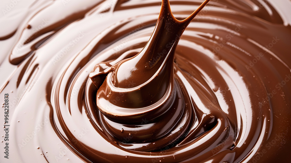 Chocolate swirl wave isolated on white background Chocolate swirl wave isolated on white background