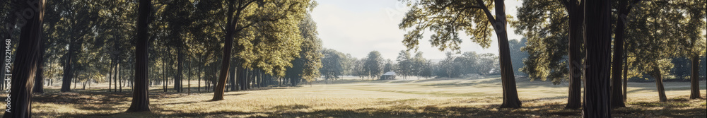 A serene landscape in an Asian region, featuring numerous tall, ancient trees with broad canopies spread across the scene. The trees are large and majestic, creating a sense of tranquility and natural A serene landscape in an Asian region, featuring numerous tall, ancient trees with broad canopies spread across the scene. The trees are large and majestic, creating a sense of tranquility and natural