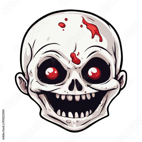 cute evil death illustration ai generated