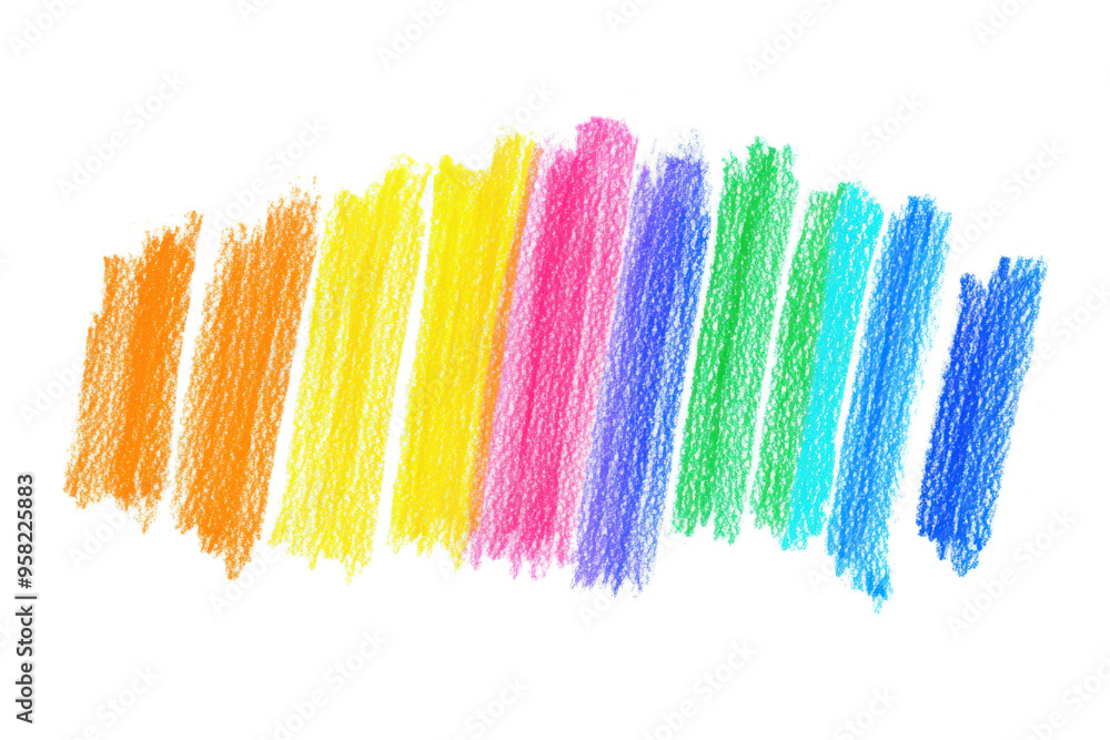 hand-drawn colorful rainbow wax pastel scribble on white or transparent background, vibrant crayon strokes, children’s drawing hand-drawn colorful rainbow wax pastel scribble on white or transparent background, vibrant crayon strokes, children’s drawing
