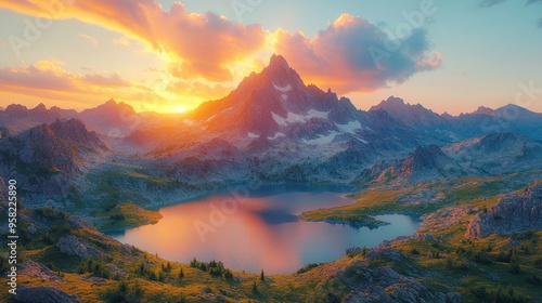 Majestic Mountain Sunset