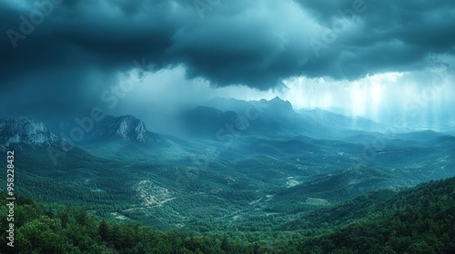 Stormy Mountain Landscape