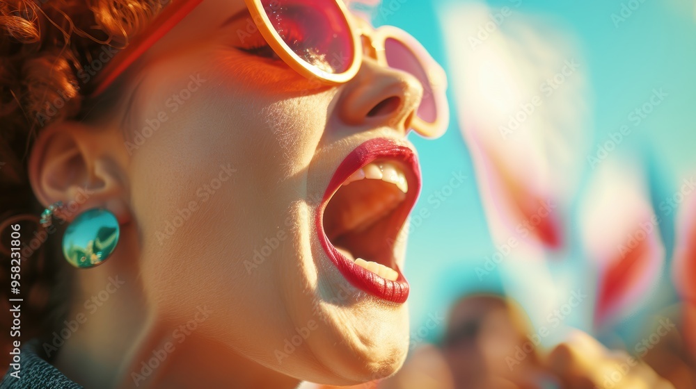 A person expressing anger and frustration at a political rally, highlighting the impact of social injustices. A person expressing anger and frustration at a political rally, highlighting the impact of social injustices.