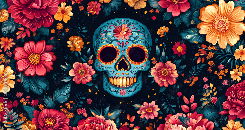 “Day of the Dead Sugar Skull Vector Illustration”
“Day of the Dead Sugar Skull Vector Illustration”