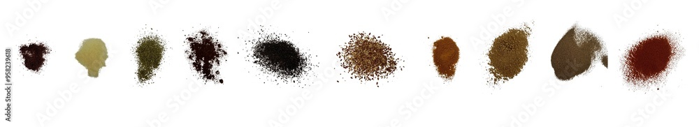 Close-up macro shot of various spices Close-up macro shot of various spices