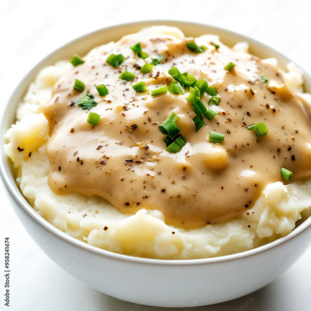 Mashed Potato And Gravy Isolated Mashed Potato And Gravy Isolated