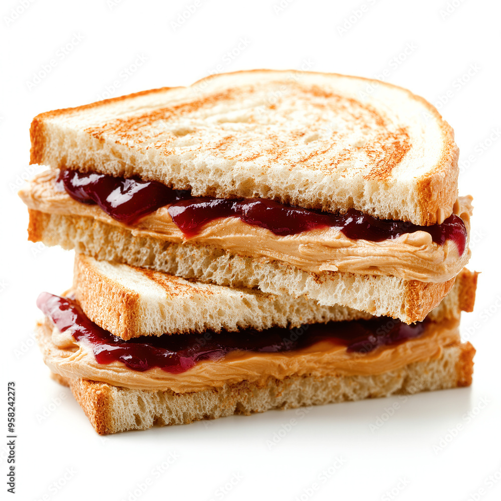 Peanut Butter And Jelly Sandwich Isolated Peanut Butter And Jelly Sandwich Isolated
