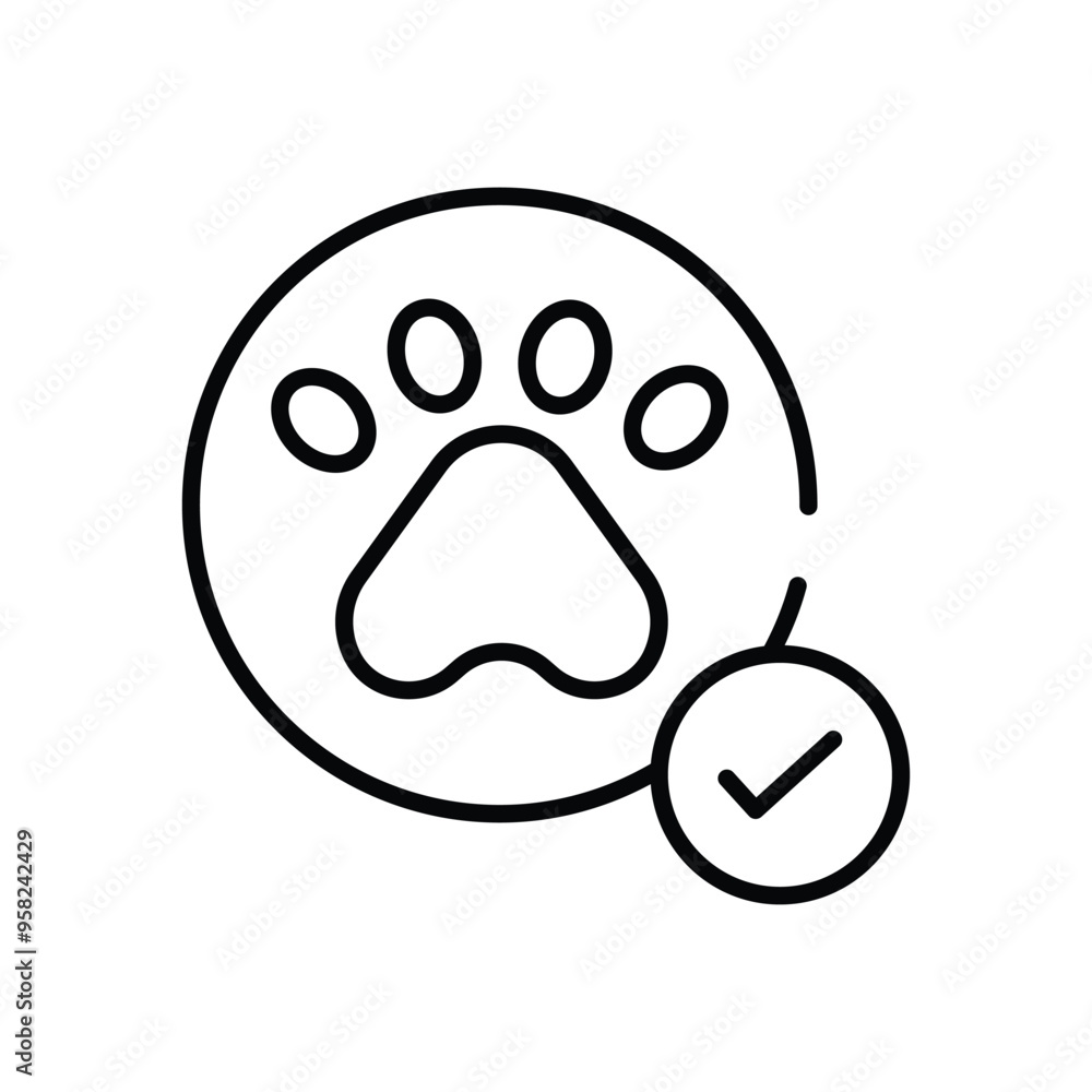 Pets Allowed Sign vector icon Pets Allowed Sign vector icon