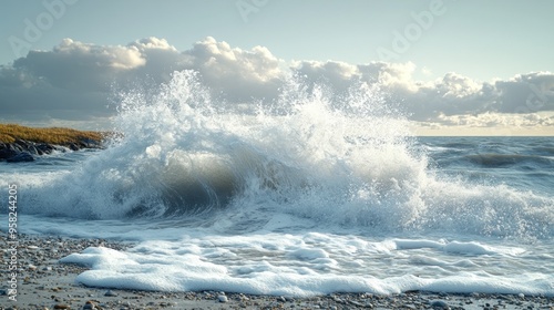 waves on the beach