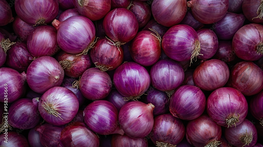 Purple onions in a pile Purple onions in a pile