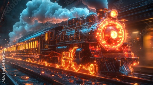 Fiery Steam Engine