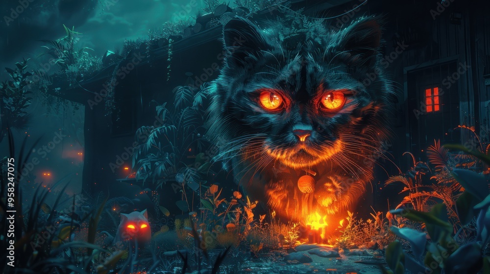 Fototapeta premium Cat in the Woods.