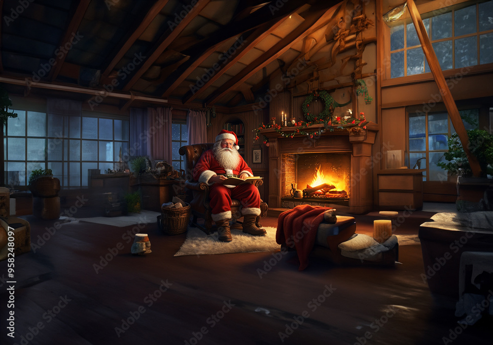 The sound of jingling bells signals his arrival. The sound of jingling bells signals his arrival.
