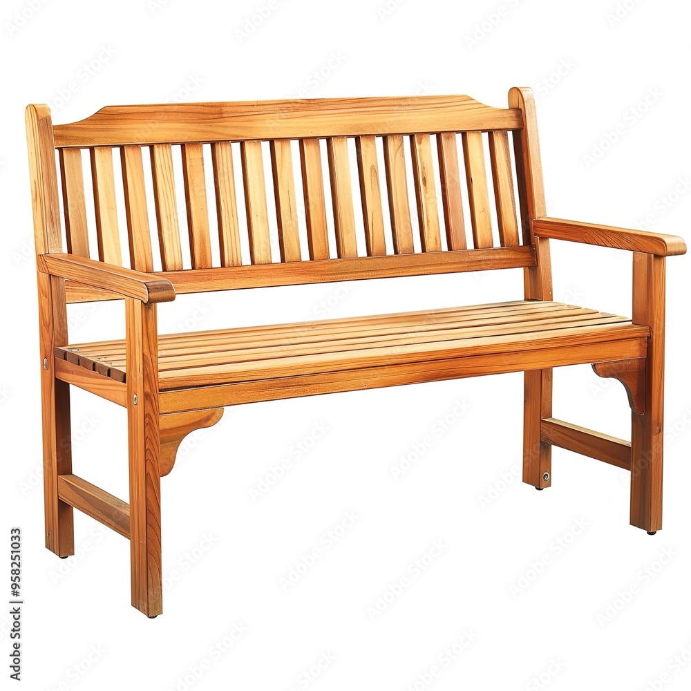 a wooden bench isolated on a white background a wooden bench isolated on a white background