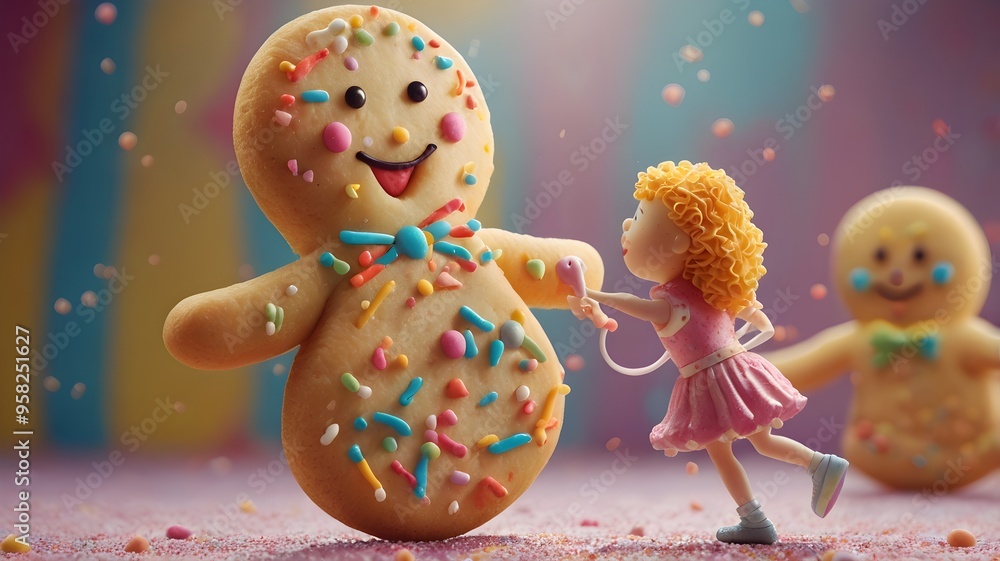 Obraz premium gingerbread man with a heart