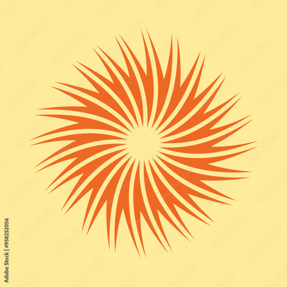 Twisted Radial Orange Bursting Triangle Arrows Twisted Radial Orange Bursting Triangle Arrows