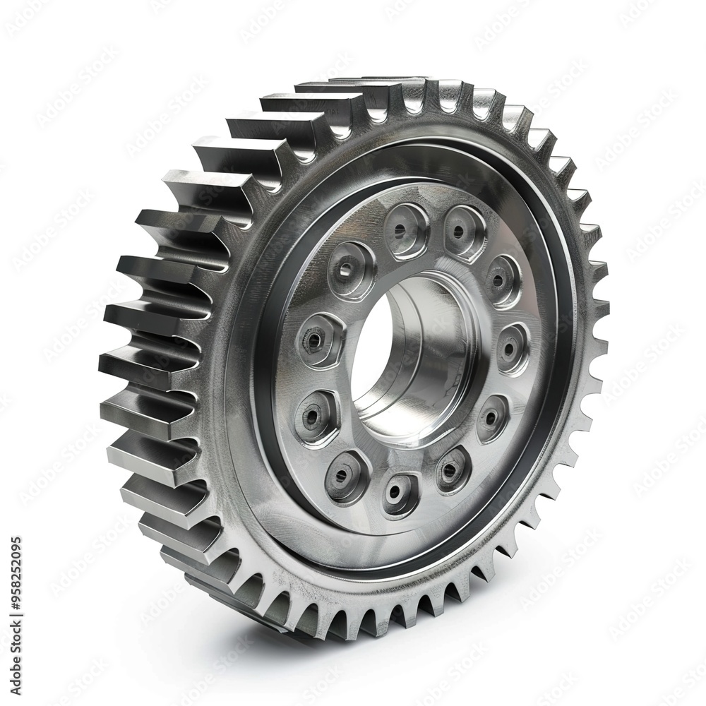 A cogwheel used in the automotive industry on an isolated background. A cogwheel used in the automotive industry on an isolated background.