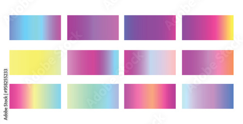 Abstract gradient swatch set for modern designs
