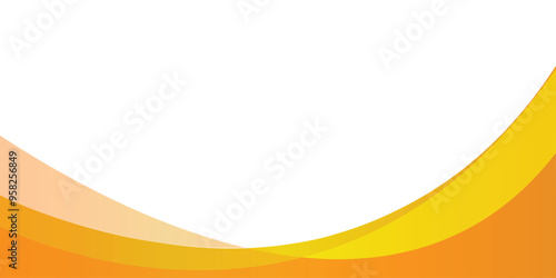 orange and yellow wavy layered background vector illustration isolated on white background copy space for digital online social media and websites.