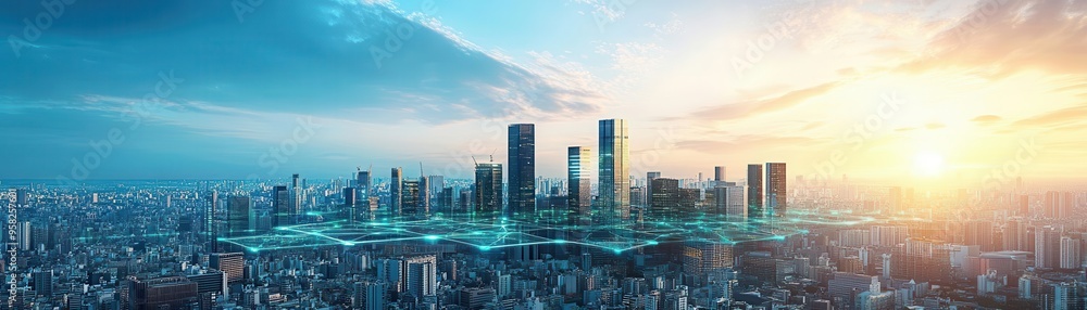Global network of sustainable cities interconnected by green energy systems, front view, symbolizing eco-friendly urbanization, futuristic tone, Tetradic color scheme Global network of sustainable cities interconnected by green energy systems, front view, symbolizing eco-friendly urbanization, futuristic tone, Tetradic color scheme