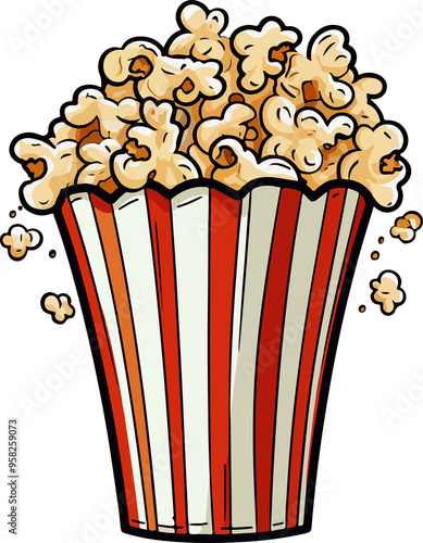 Popcorn clipart desing illustration
