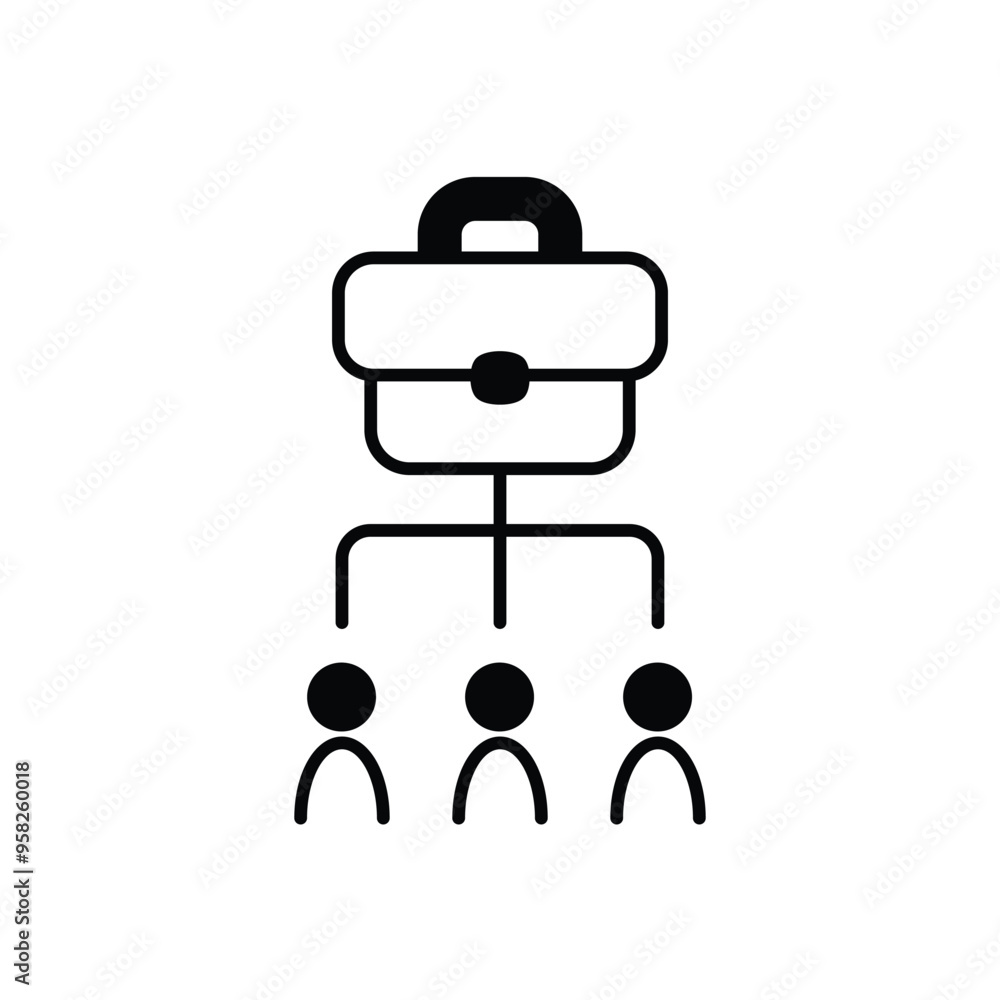 Fototapeta premium organization glyph icon with white background vector stock illustration