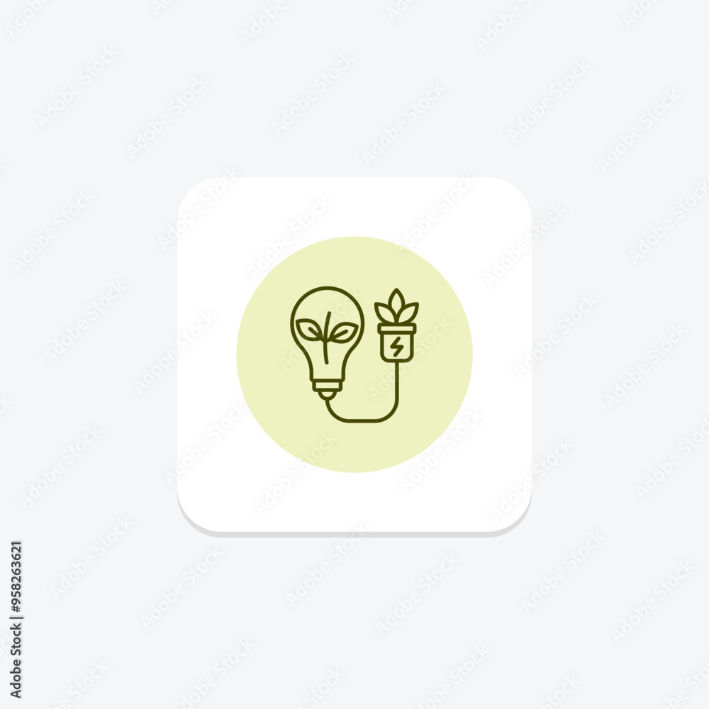 Green Energy Solutions line icon , vector, pixel perfect, illustrator file Green Energy Solutions line icon , vector, pixel perfect, illustrator file