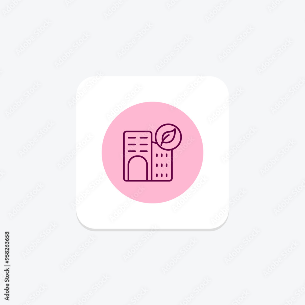 Sustainable Architecture line icon , vector, pixel perfect, illustrator file Sustainable Architecture line icon , vector, pixel perfect, illustrator file