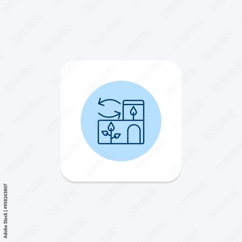 Green Urban Renewal line icon , vector, pixel perfect, illustrator file Green Urban Renewal line icon , vector, pixel perfect, illustrator file