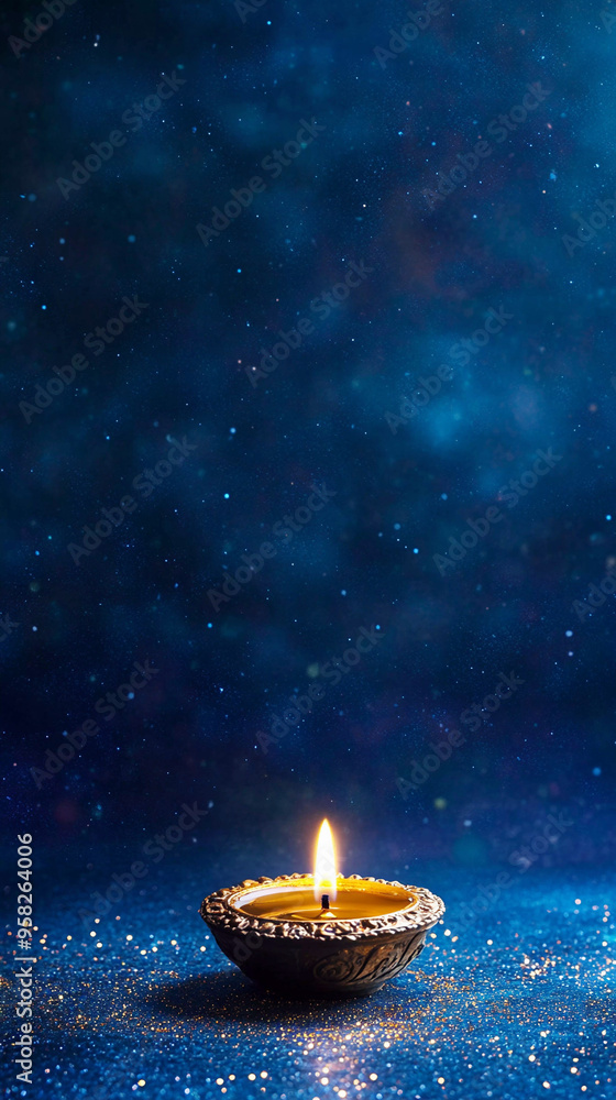 Traditional oil lamp or diya on celebration background with text space diwali concept Traditional oil lamp or diya on celebration background with text space diwali concept