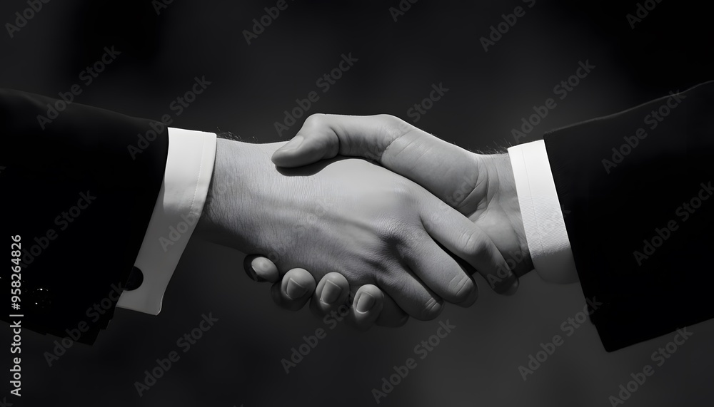 Two Hands Clasped in a Firm Handshake Two Hands Clasped in a Firm Handshake