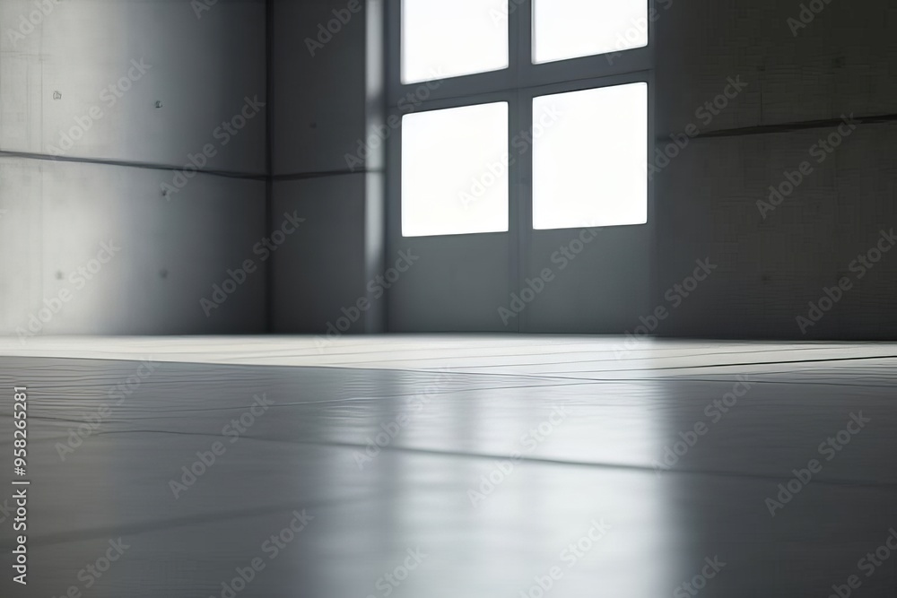 Obraz premium empty room with windows