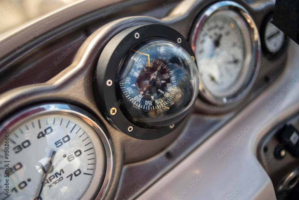 compass on boat compass on boat