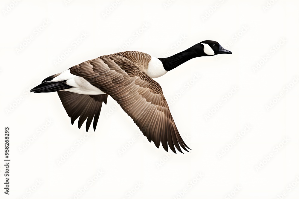 Canada goose bird on white background, Ai Generated Canada goose bird on white background, Ai Generated