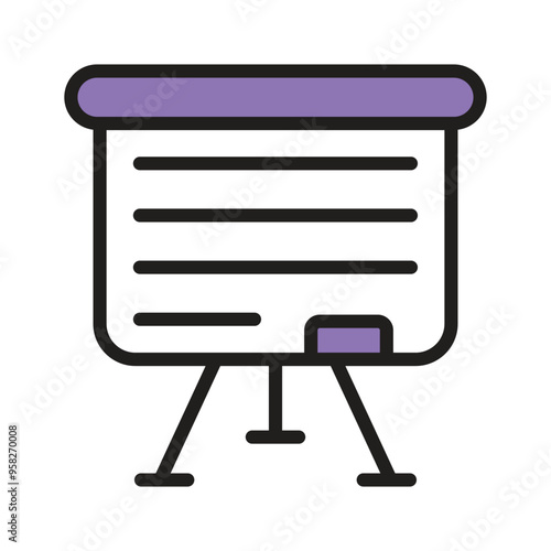icon of class board, school board icon design