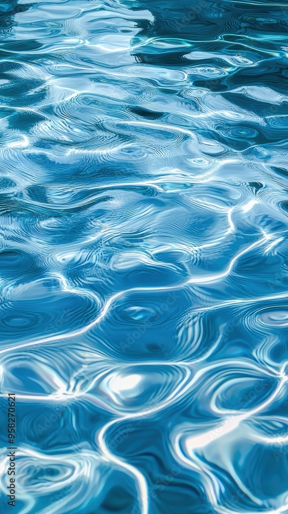 Blue water ripples and shine Blue water ripples and shine