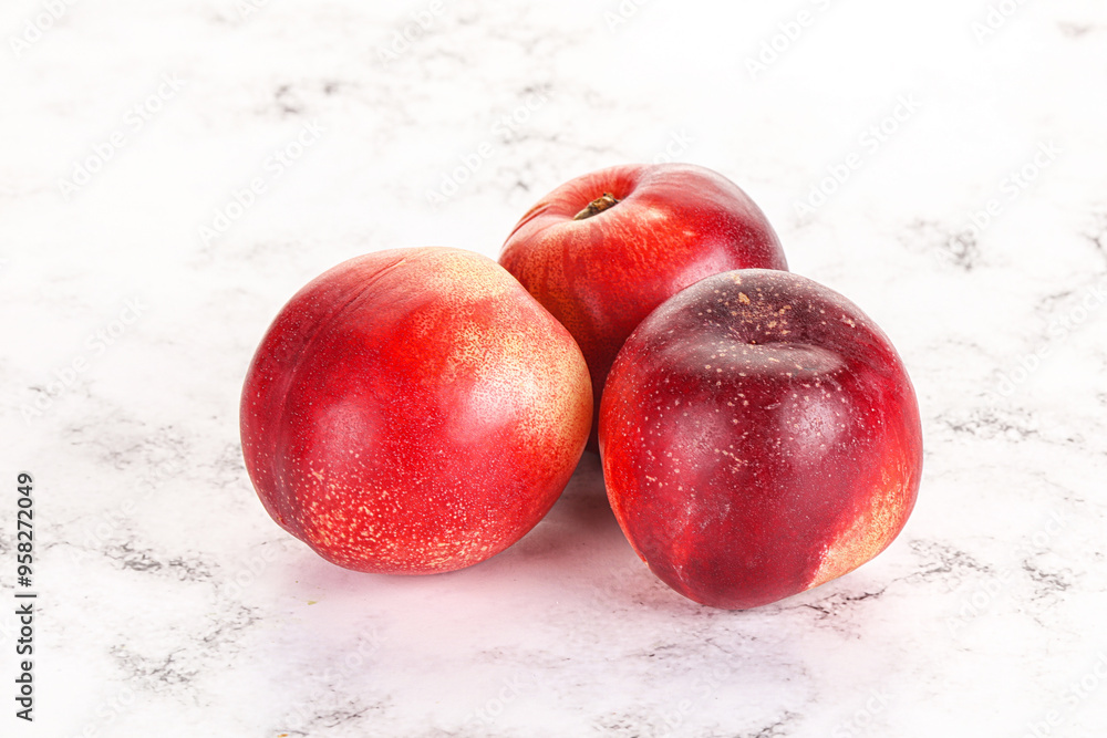 Ripe sweet juicy nectarines heap Ripe sweet juicy nectarines heap