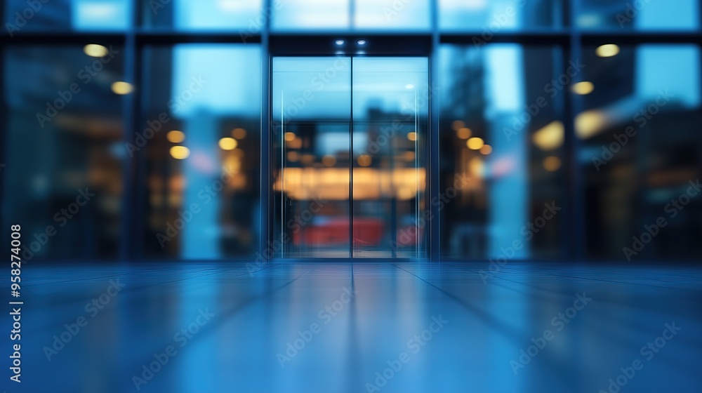 blurred office lobby entrance building blurred office lobby entrance building