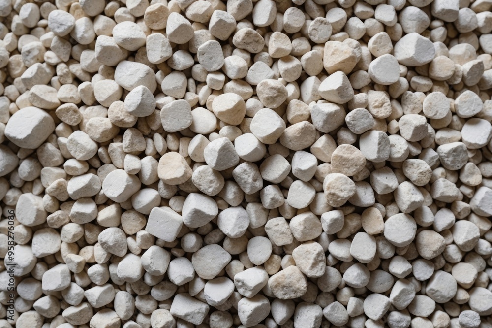 Pile of limestone and calcite white gravel Pile of limestone and calcite white gravel