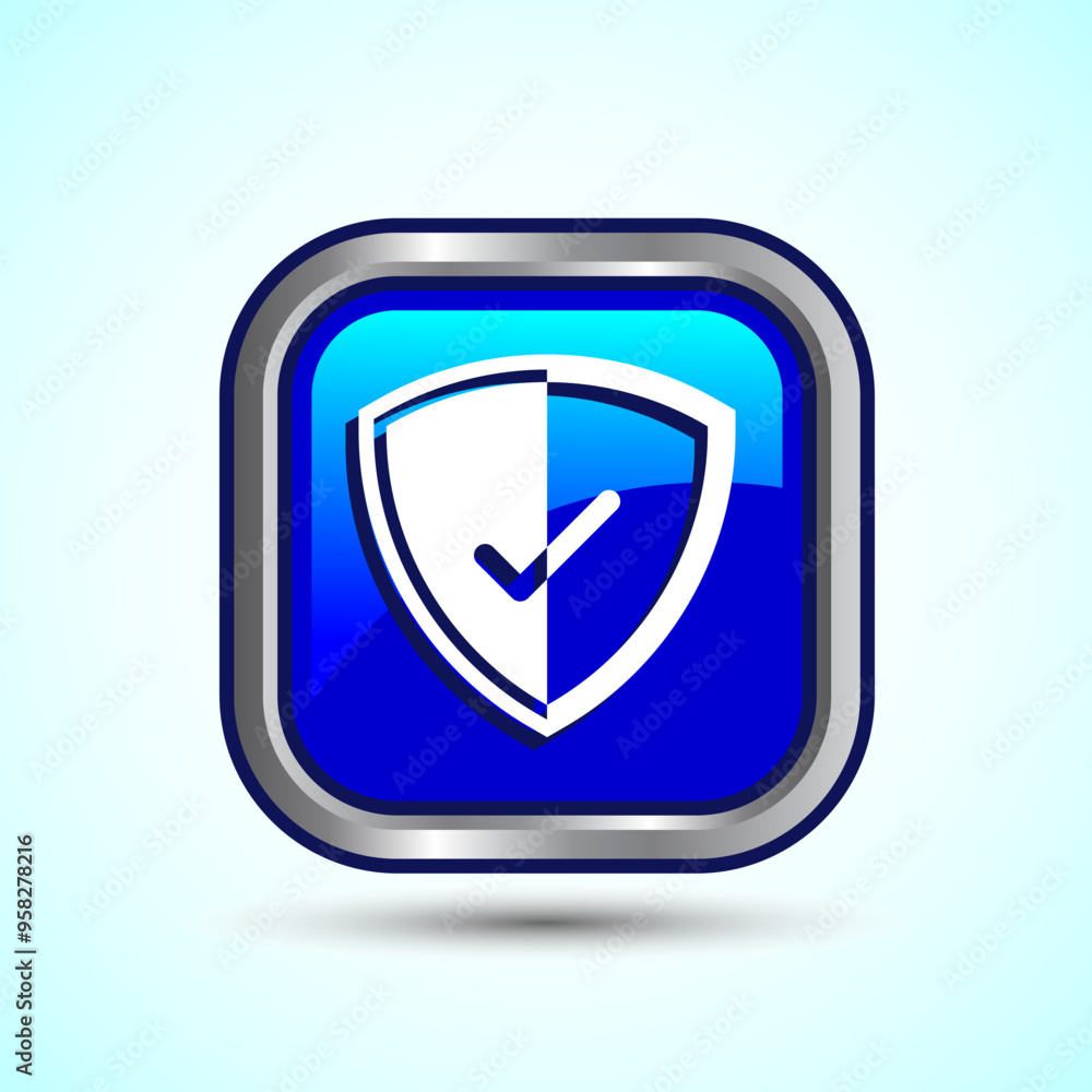 Shield Icon Button Design Illustration. Security, Protection Icon Shield Icon Button Design Illustration. Security, Protection Icon