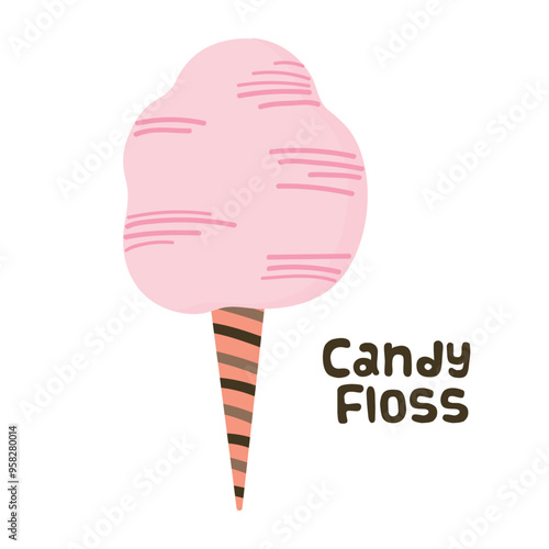 Candy floss icon clipart avatar logtotype isolated vector illustration