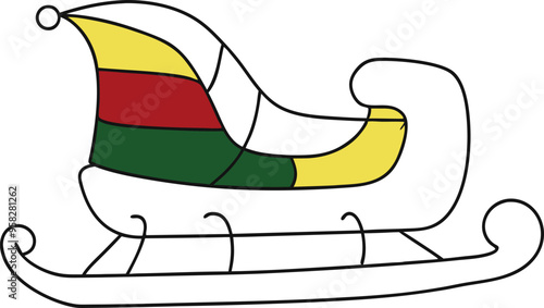 Vintage sledge made with wooden planks offering a reliable and enjoyable ride on snow-filled landscapes
