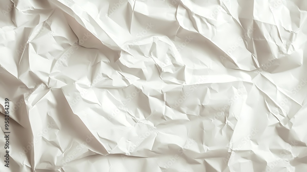 Abstract Crumpled White Paper Texture Abstract Crumpled White Paper Texture